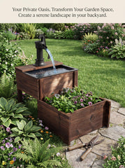 Borsynium decorative hand pump accent adds vintage style to outdoor space