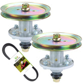 BOSFLAG front view of full spindle and pulley kit showing complete contents and ready-to-install benefit