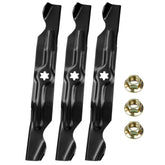 BOSFLAG front packaging showing three blades and included nuts, instant replacement benefit
