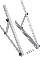 BougeRV front view of tilt mount showing sturdy aluminum frame and portable design benefit