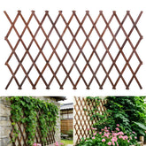 Bounmer trellis front view showing cedar finish and expandable design benefit