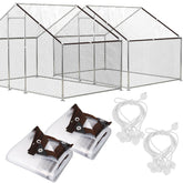 BOUTICOL front view of cover protecting coop from rain and snow