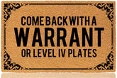 bouulm front view of printed welcome mat showing clear lettering and curb appeal