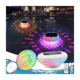 BOXPSII front view of both floaters showing shape and lights for pool ambiance