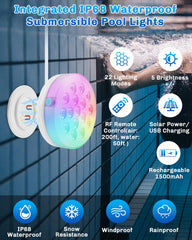 BOXPSII LED face showing 16 light beads for brighter pool illumination
