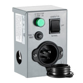 BOYISEN front panel showing inlet and switch, highlights safe generator connection