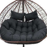 boyspringg front view of double egg chair cushion showing full coverage and comfort