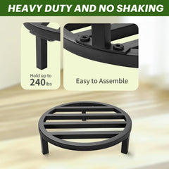 bozopion plant stand next to common pot for size comparison and fit guidance