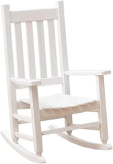 BplusZ front view white rocker showing classic look and sturdy build