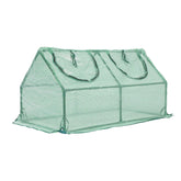 BPS mini greenhouse front view showing compact footprint and cover benefit