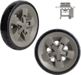 BQMAX front view of two 8-inch replacement wheels showing fit and finish for easy mobility