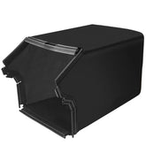 Braveboy front view grass bag showing full collection and easy attachment