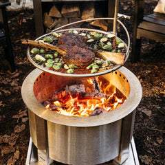 Breeo Outpost Grill 24 close-up of stainless surface showing durable finish