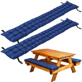 BreezeHug front view packaging showing navy cushions and benefits of full bench coverage