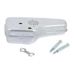 Briggs & Stratton 692038 muffler front view showing fit and finish, improves noise control