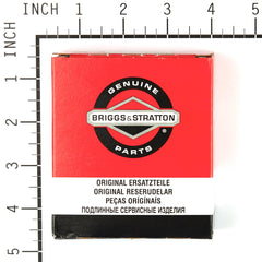 Briggs & Stratton side profile with scale to show compact size and space-saving fit
