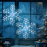 BRIGHTDECK snowflake front view showing cool white glow and elegant shape