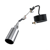 Brightpik torch front view showing nozzle and ignition, clear control visibility benefit