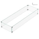 BriSunshine front view of tempered glass wind guard offering clear flame protection
