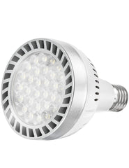 Broadroad front view of LED pool bulb showing bright lens and durable housing enhance visibility