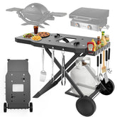 Broil-X front view assembled grill stand showing stable support and workspace