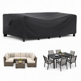 BROSYDA front view on sectional showing complete protective coverage and neat fit