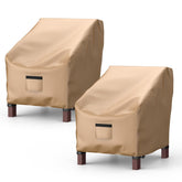 BROSYDA front view of two covers on patio chairs showing full protection and neat fit