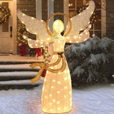 Bshine angel front view showing full figure and warm glow for festive focal point