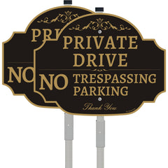 Bstersign front-facing private drive sign showing clear message and curb appeal