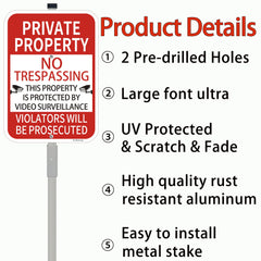 Bstersign 36-inch stake and base detail for quick ground installation