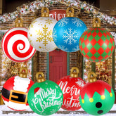 Btanadi front view of 8-pack inflatable ornament balls showing colorful designs and packaging benefit