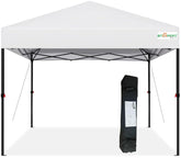 BTEXPERT front view of 10x10 canopy showing full shade coverage and easy setup
