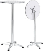BTEXPERT front view of round bar table showing compact commercial design and stability
