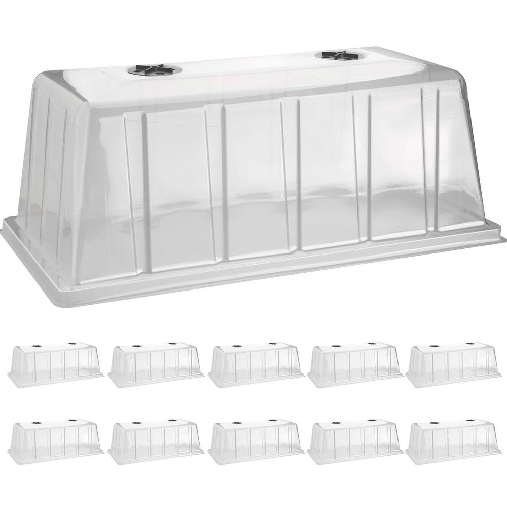 BTPLASTIK front view clear dome showing secure tray fit and better germination