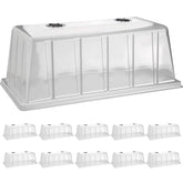 BTPLASTIK front view clear dome showing secure tray fit and better germination