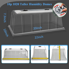 BTPLASTIK dome on 10x20 tray in use keeping warmth and moisture consistent