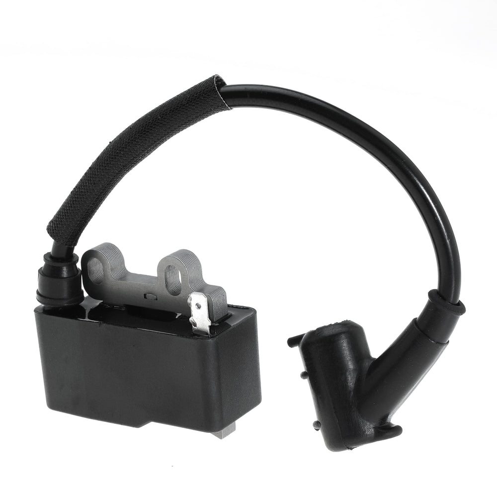 Bufeeg ignition coil front view showing mounting points and durable housing for reliable replacement