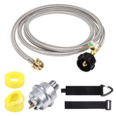 Bufeegua kit front view showing hose filter and adapter for reliable fuel supply