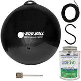 Bug Ball front packaging showing three traps and Catch EM' for easy setup