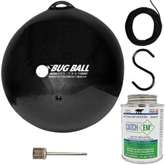 Bug Ball front view showing two traps and included Catch EM' for quick setup benefit