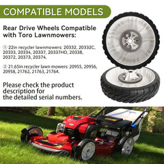 Bularie wheel installed on Toro mower demonstrating restored traction and smoother operation