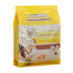 BUNTIE WORMS front package showing 5lb resealable bag and clear labeling benefit convenience