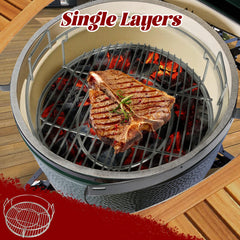 Burly Grill close-up of 304 stainless steel grid demonstrating durability and rust resistance