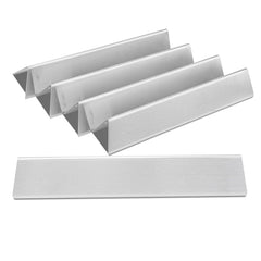Burly Grill front view of five flavorizer bars showing fit and protection