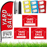 Buryeah 7ft feather flag front view for high-visibility curb appeal