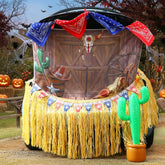 Buryeah western backdrop front view showing bold cowboy scene and easy impact