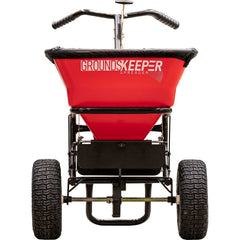 Buyers Products Company Grounds Keeper front view showing durable hopper and controls benefit: visible ease of operation