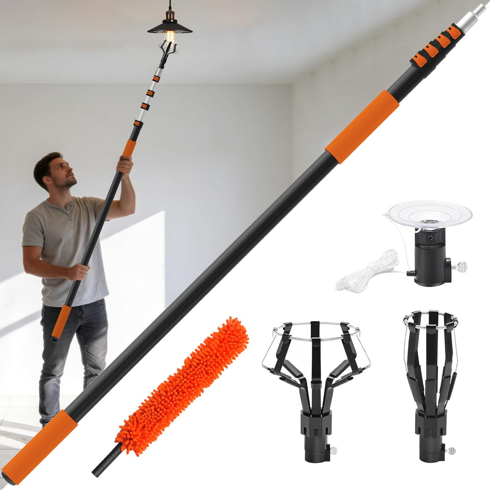 Buyplus front packaging and extended pole showing full kit for easy high-ceiling work