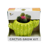 Buzzy mini cactus kit front packaging showing all included items and benefit ready to plant