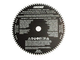 by Echo front view of 8-inch 80-tooth brush blade showing overall shape and teeth, delivers reliable cutting